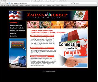 Website for an international trade and product distribution company.Visit the Website